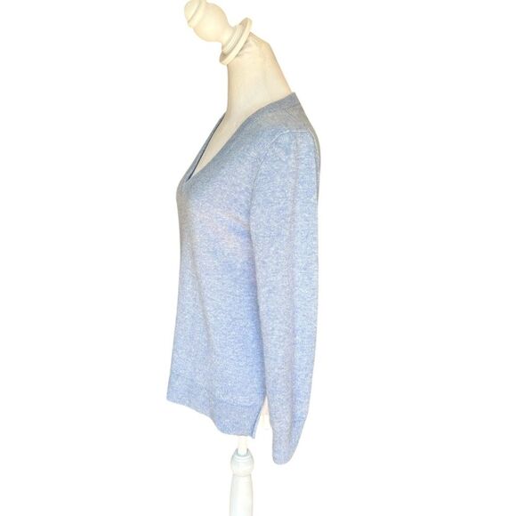 J Crew Cashmere Sweater Light Blue V Neck Womens Size Small - Picture 4 of 9